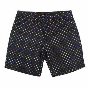 NEW EIGHT X men's colorful squares print shorts in black
